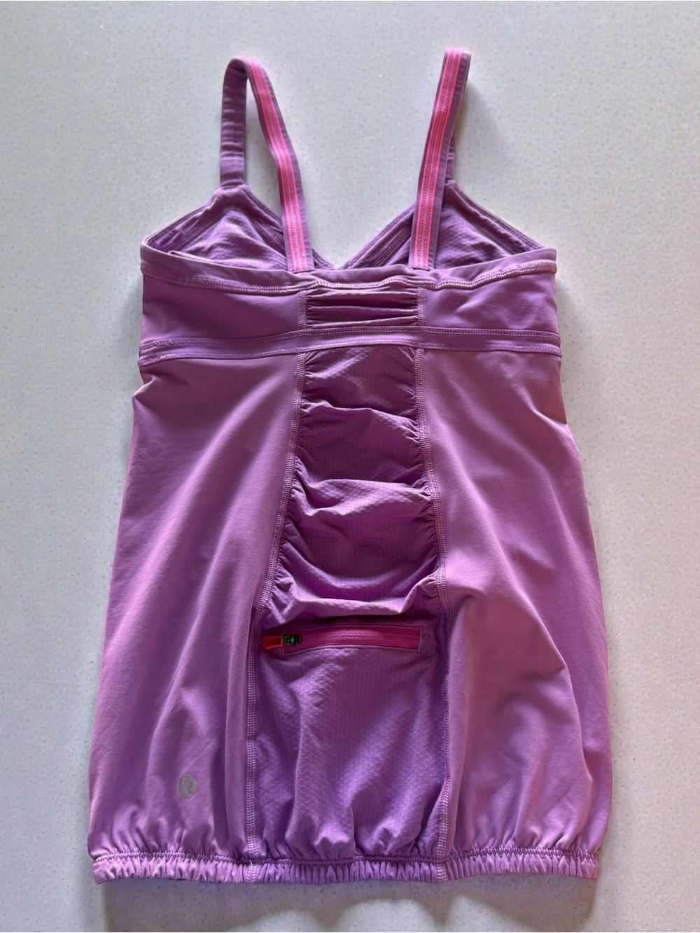 lululemon athletica Pink Purple Ruched Active Tank